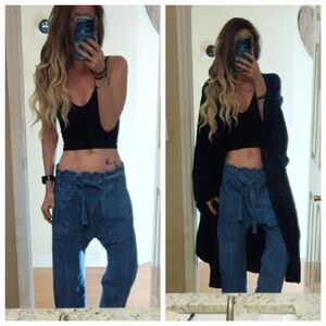 OOAK CUSTOM HAND DYED Free People Sky Rider Harem Drop Crotch Pant